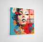 Wallity Cuadro Decorativo de Vidrio Templado Multicolor 50 x 50 cm